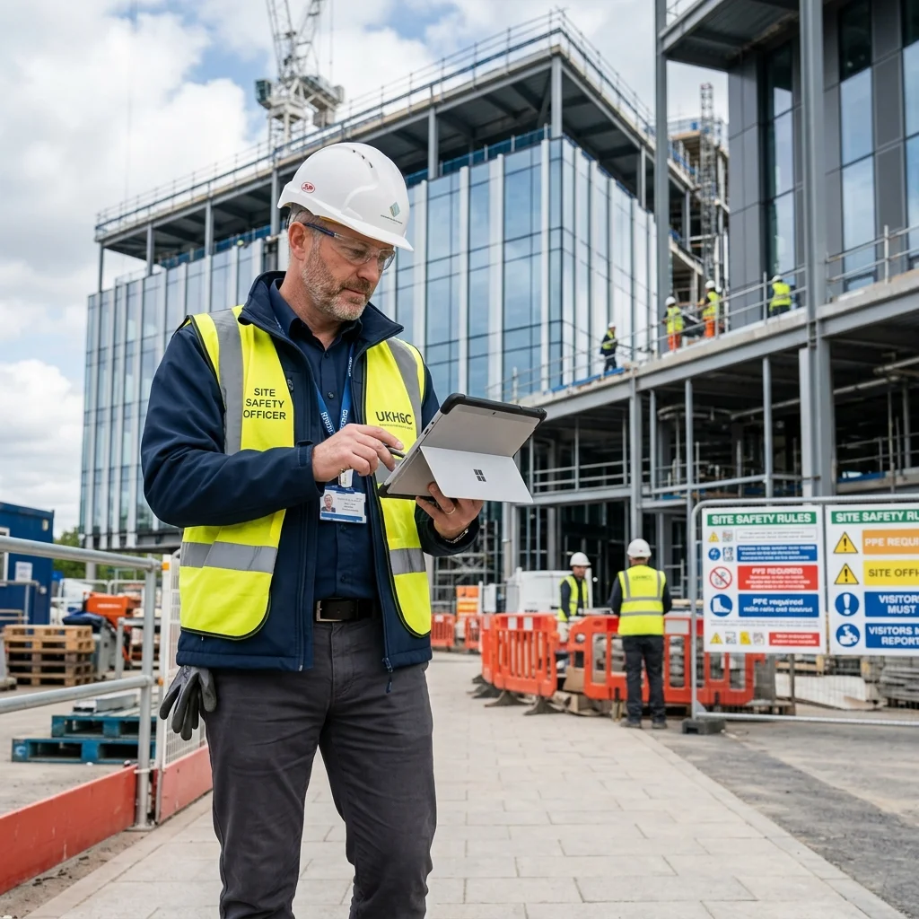 Campbell Safety Solutions officer on a UK construction site