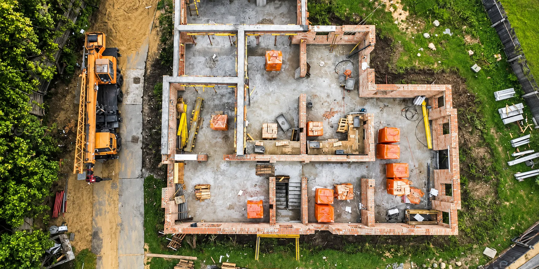 Silverdene UK construction site from above